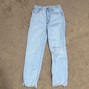 Abercrombie & Fitch Light Blue Boyfriend Jeans: 27 SHORT